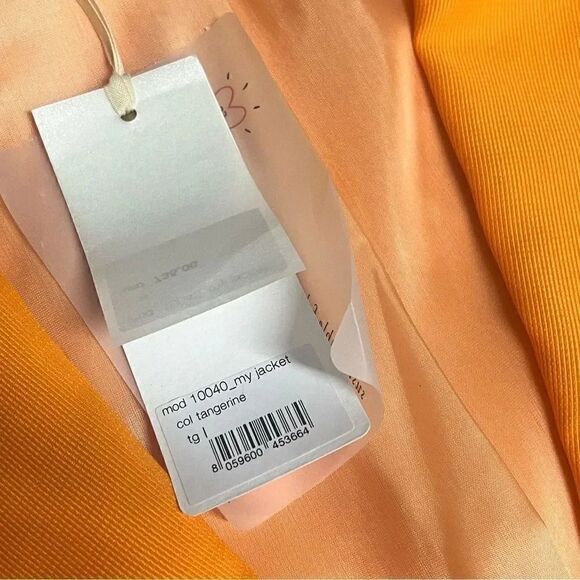 NWT FORTE FORTE Italian single breasted my jacket tangerine blazer size small - Picture 11 of 14